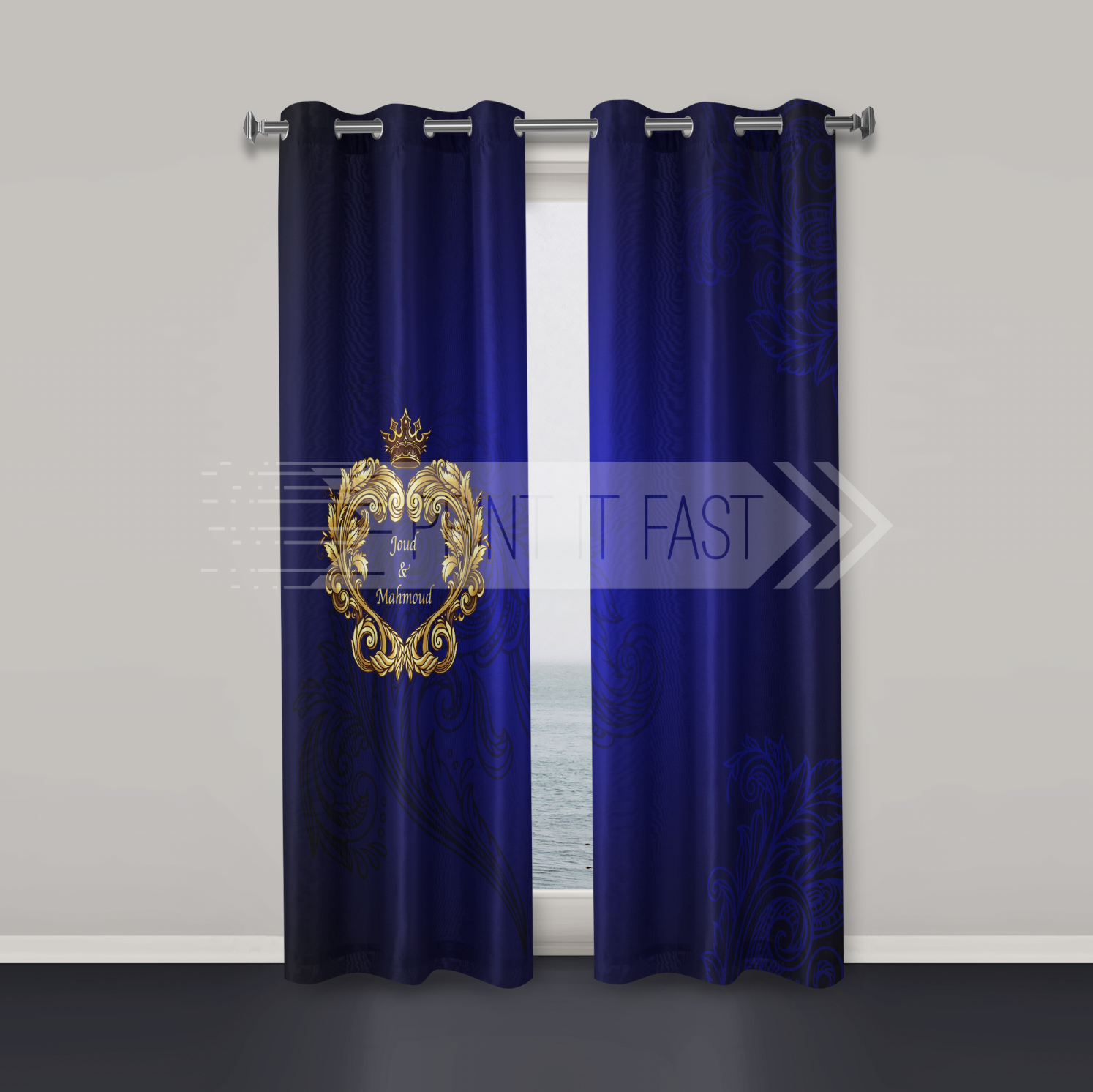 amazon royal blue curtains